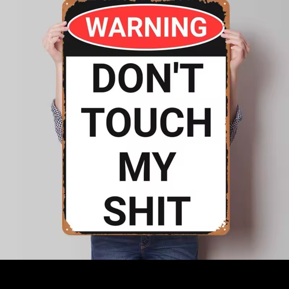 Funny Warning for Home Retro Vintage Metal Tin Signs for Outdoor Wall Decoration
